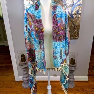 Ladies sleeveless Chiffon Overlay OS